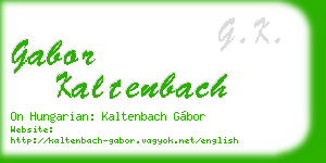 gabor kaltenbach business card